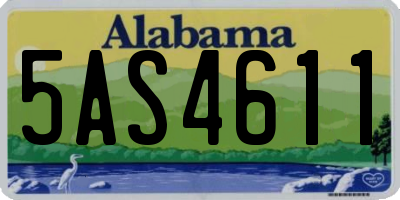 AL license plate 5AS4611