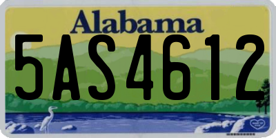 AL license plate 5AS4612