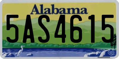 AL license plate 5AS4615