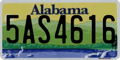 AL license plate 5AS4616