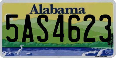 AL license plate 5AS4623