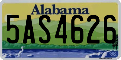 AL license plate 5AS4626