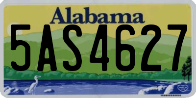 AL license plate 5AS4627