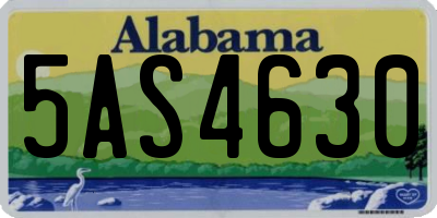 AL license plate 5AS4630