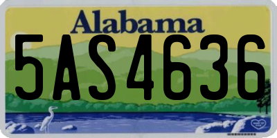 AL license plate 5AS4636