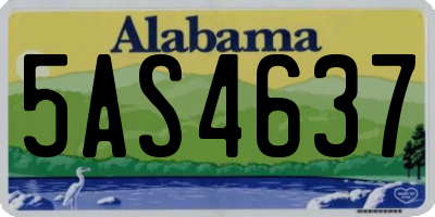 AL license plate 5AS4637