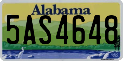 AL license plate 5AS4648
