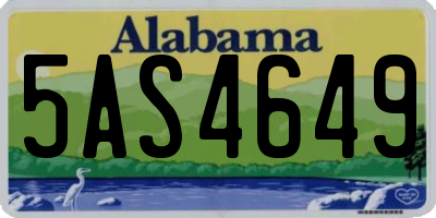 AL license plate 5AS4649