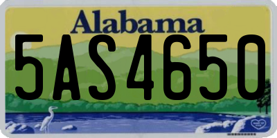 AL license plate 5AS4650