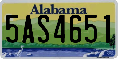 AL license plate 5AS4651