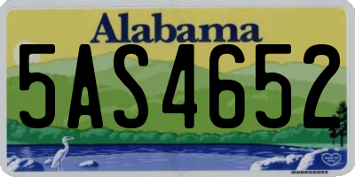 AL license plate 5AS4652