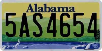 AL license plate 5AS4654