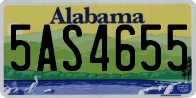 AL license plate 5AS4655