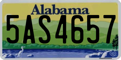 AL license plate 5AS4657