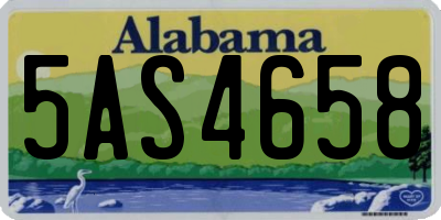 AL license plate 5AS4658