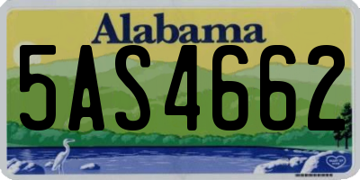 AL license plate 5AS4662