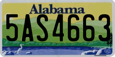 AL license plate 5AS4663
