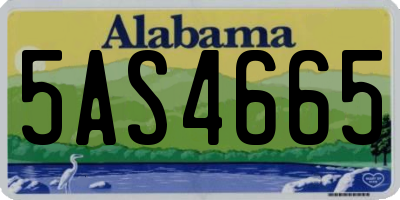 AL license plate 5AS4665