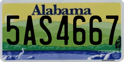 AL license plate 5AS4667