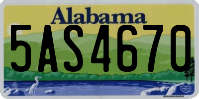 AL license plate 5AS4670