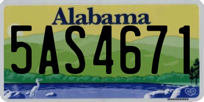 AL license plate 5AS4671
