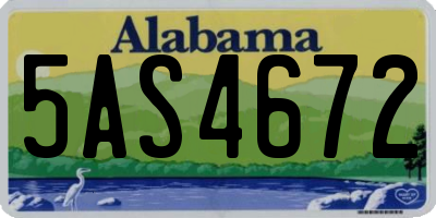 AL license plate 5AS4672