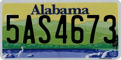 AL license plate 5AS4673
