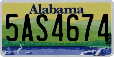 AL license plate 5AS4674
