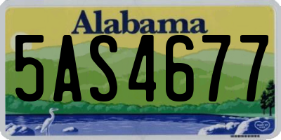AL license plate 5AS4677