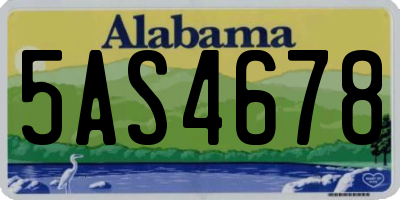 AL license plate 5AS4678