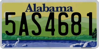 AL license plate 5AS4681