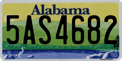 AL license plate 5AS4682