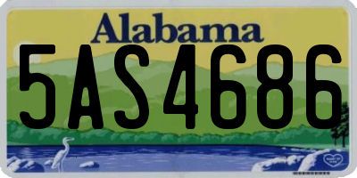 AL license plate 5AS4686