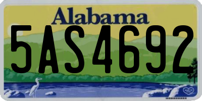 AL license plate 5AS4692