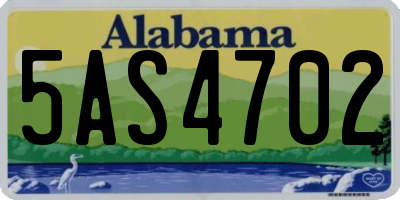 AL license plate 5AS4702