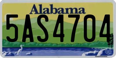 AL license plate 5AS4704