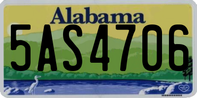 AL license plate 5AS4706