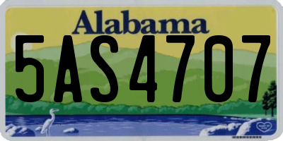 AL license plate 5AS4707