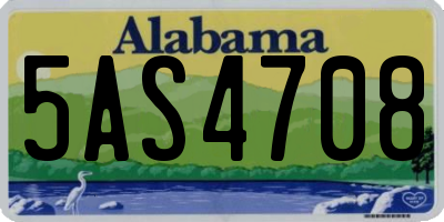 AL license plate 5AS4708