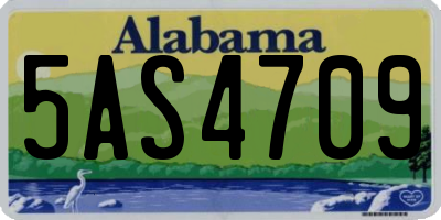 AL license plate 5AS4709