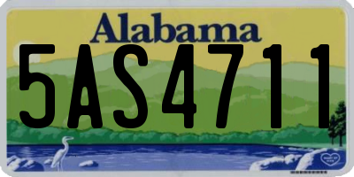 AL license plate 5AS4711