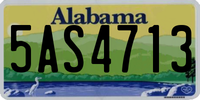 AL license plate 5AS4713