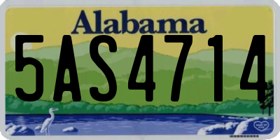 AL license plate 5AS4714
