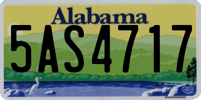 AL license plate 5AS4717