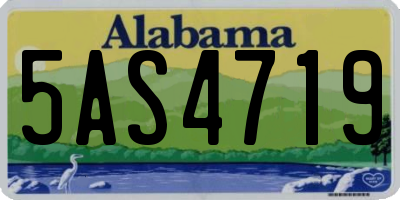 AL license plate 5AS4719