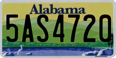 AL license plate 5AS4720
