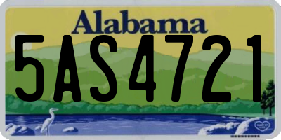 AL license plate 5AS4721