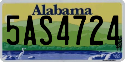 AL license plate 5AS4724