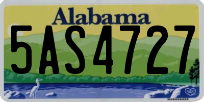 AL license plate 5AS4727