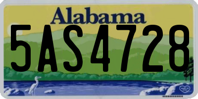 AL license plate 5AS4728